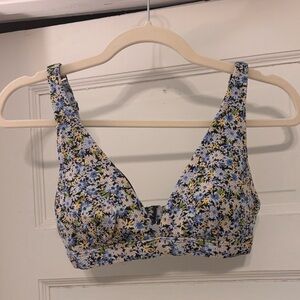 Old Navy Floral Bikini Top | Size Medium | Adjustable Straps